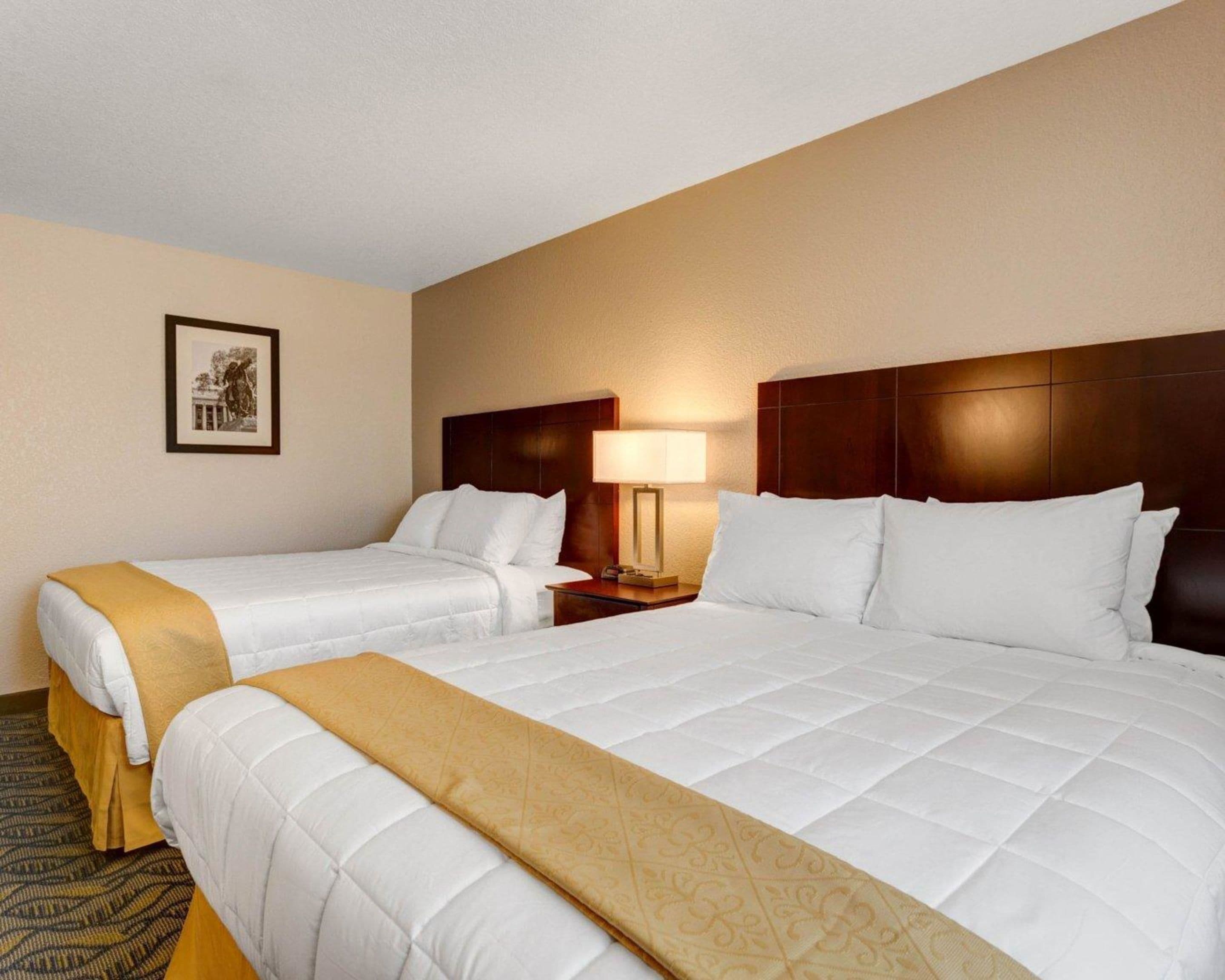 standard room, 2 queen beds, non smoking | desk, iron/ironing board, free cots/infant beds, free wifi