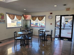 Free daily self-service breakfast