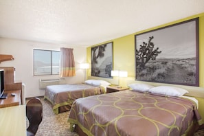 Desk, cots/infant beds, free WiFi, bed sheets