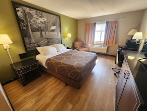 Room, 1 Queen Bed, Accessible, Non Smoking | Individually furnished, desk, laptop workspace, soundproofing