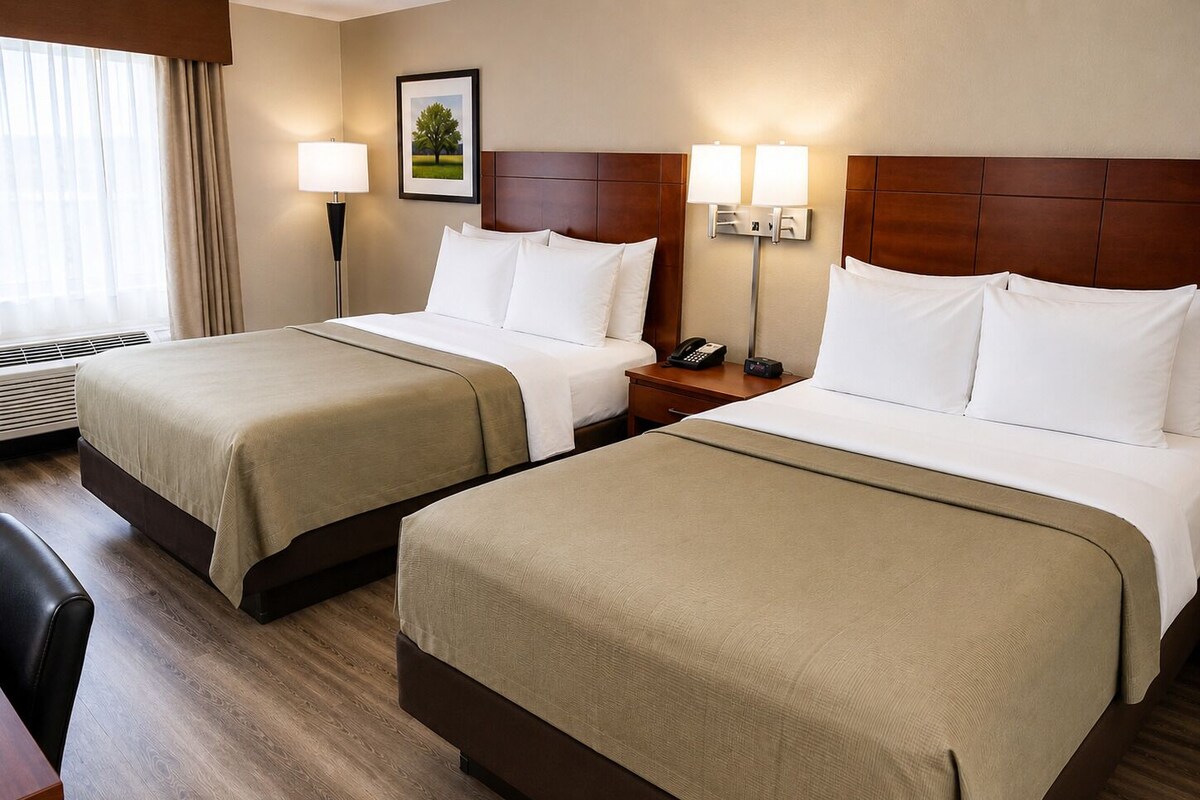 Premium bedding, desk, iron/ironing board, free WiFi