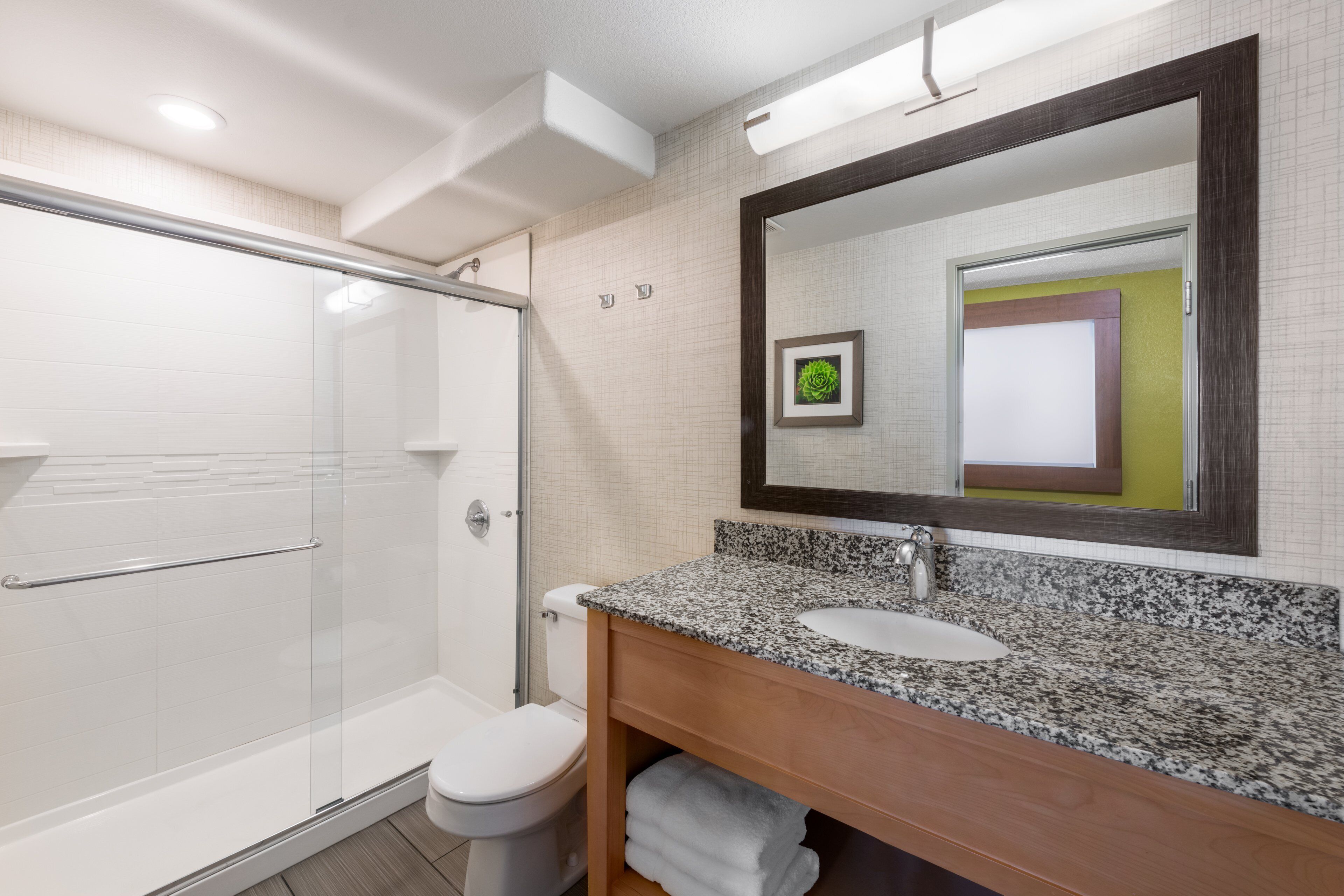 Free toiletries, hair dryer, towels