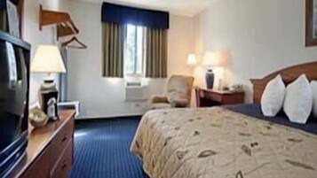 Hypo-allergenic bedding, in-room safe, desk, laptop workspace