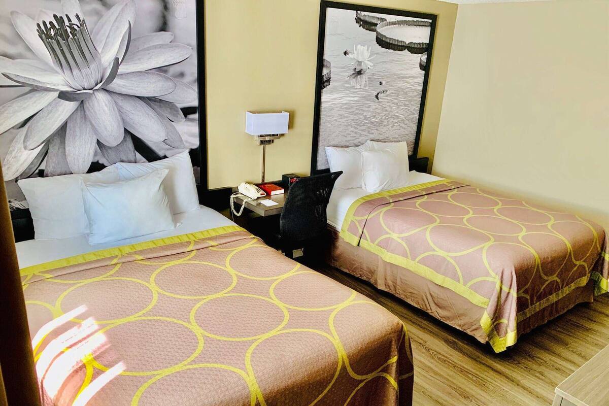 Room, 2 Double Beds, Non Smoking (Third Floor) | Hypo-allergenic bedding available, in-room safe, desk, laptop workspace