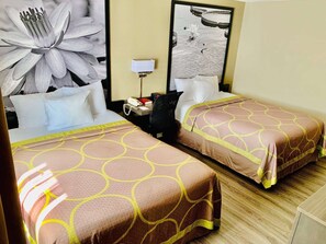 Room, 2 Double Beds, Non Smoking (Third Floor) | Hypo-allergenic bedding, in-room safe, desk, laptop workspace