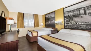 Room, 2 Queen Beds, Non Smoking (Pet-Friendly) | Desk, laptop workspace, iron/ironing board, free cribs/infant beds