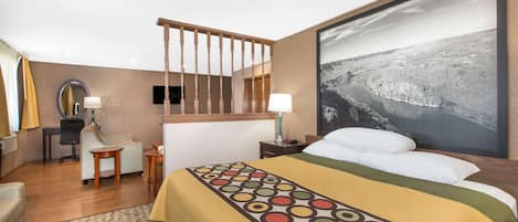 Suite estudio, 1 cama King size y sofá cama, para no fumadores, refrigerador | Escritorio y espacio para trabajar con laptop