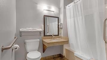 Standard Room, 1 King Bed, Accessible, Non Smoking (Accessible Tub) | Down comforters, desk, laptop workspace, blackout drapes