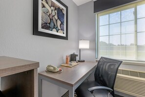 Standard Room, 1 King Bed, Accessible, Non Smoking (Accessible Tub) | Down duvets, desk, laptop workspace, blackout curtains