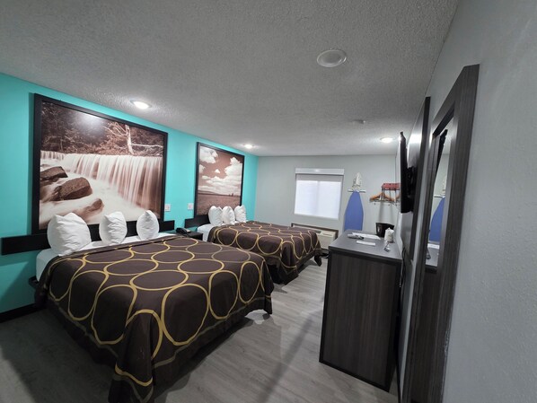 Desk, iron/ironing board, free cots/infant beds, free WiFi