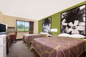 Double Room, 2 Double Beds | Desk, iron/ironing board, free cribs/infant beds, free WiFi