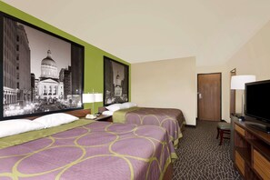 Standard Room, 2 Queen Beds | Desk, iron/ironing board, free cots/infant beds, free WiFi