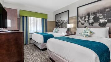 Standard-huone, 2 keskisuurta parisänkyä, tupakointi kielletty | Egyptinpuuvillaiset lakanat, ylelliset vuodevaatteet, untuvapeitot