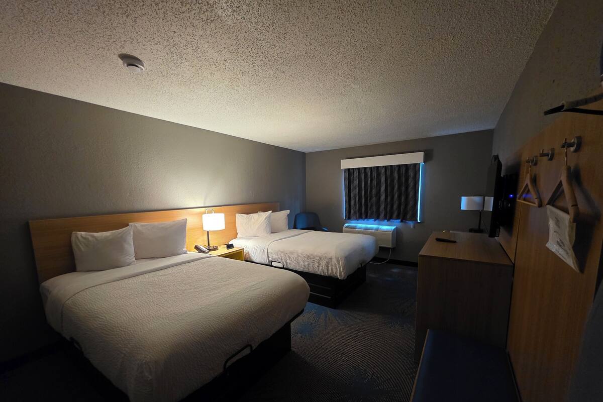 Room, 2 Double Beds, Non Smoking | Iron/ironing board, rollaway beds, free WiFi, bed sheets