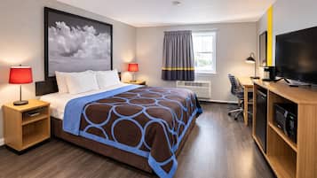 Premium bedding, pillowtop beds, desk, iron/ironing board