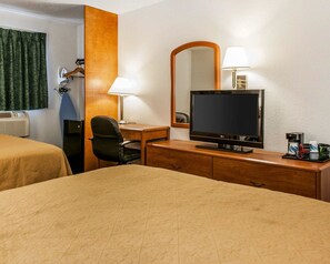 Standard Room, 2 Queen Beds, Non Smoking | Desk, blackout drapes, iron/ironing board, free WiFi