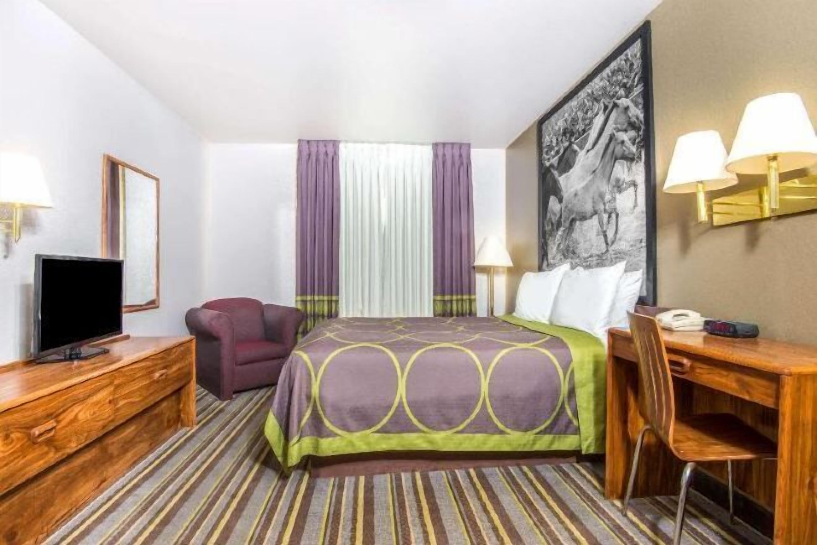 Desk, blackout curtains, iron/ironing board, free cots/infant beds