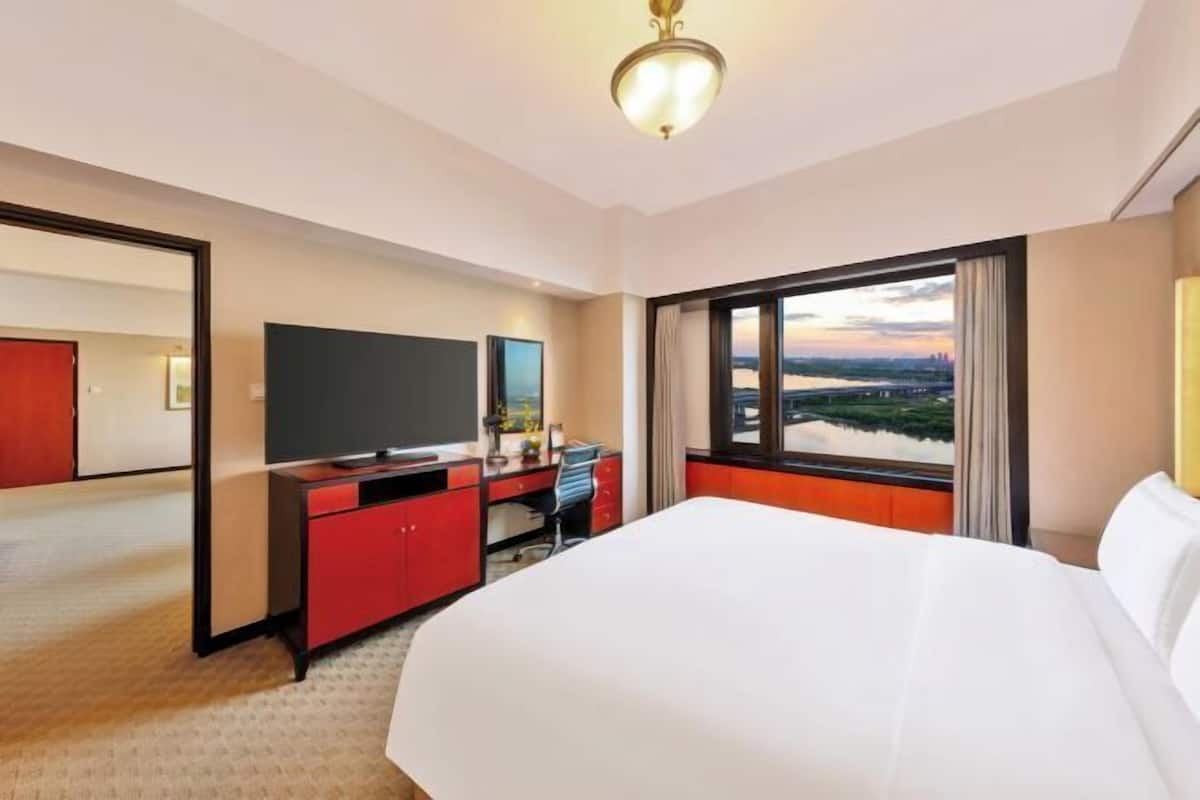 Biancheria da letto di alta qualità, copriletto in piuma, minibar