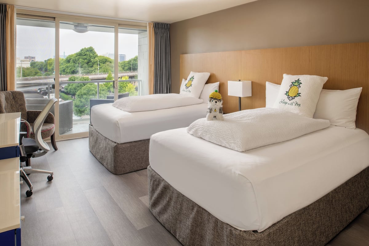 Room, 2 Double Beds, Balcony (Cityscape)