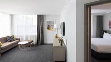 Executive 1 Bedroom Apartment: 1 King Bed | In-room safe, desk, laptop workspace, iron/ironing board