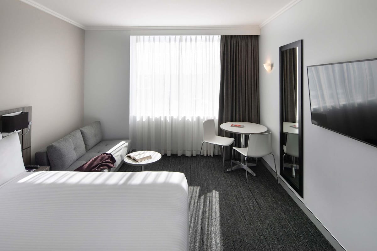 In-room safe, desk, laptop workspace, iron/ironing board