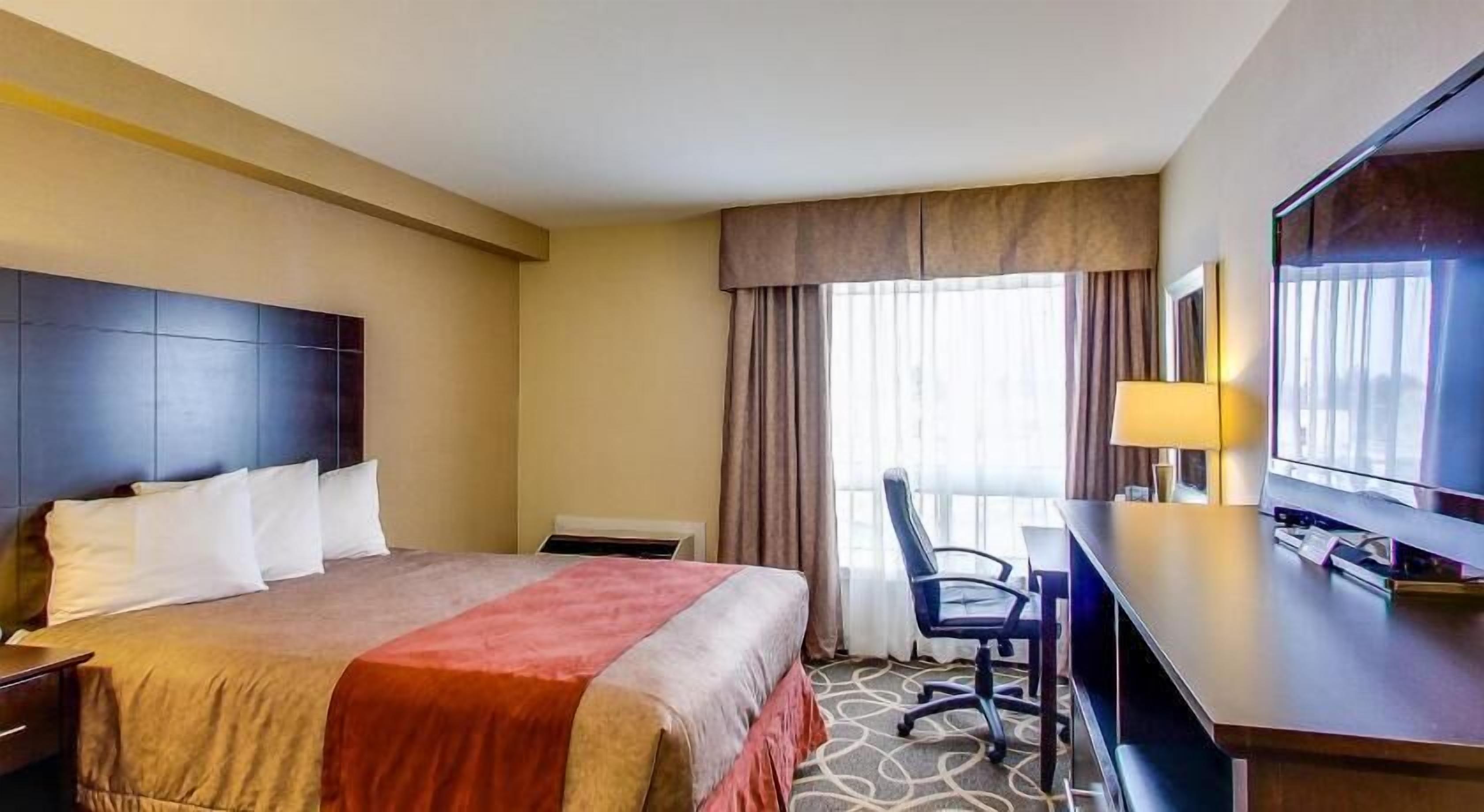 Blackout curtains, iron/ironing board, rollaway beds, free WiFi