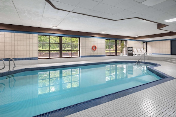 Indoor pool, sun loungers