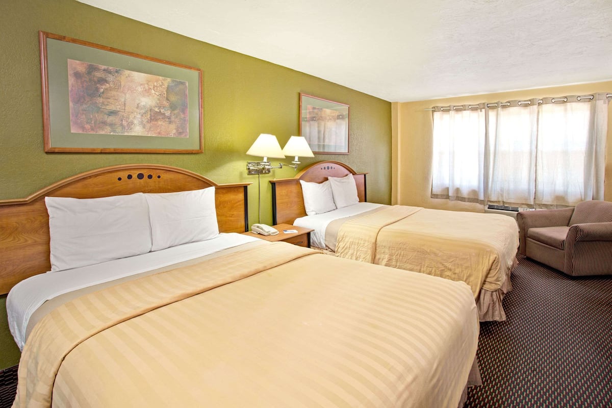 Desk, free WiFi, bed sheets, alarm clocks