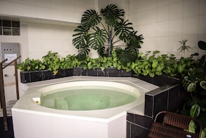 Indoor spa tub