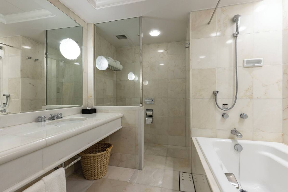 shower, eco-friendly toiletries, hair dryer, electronic bidet