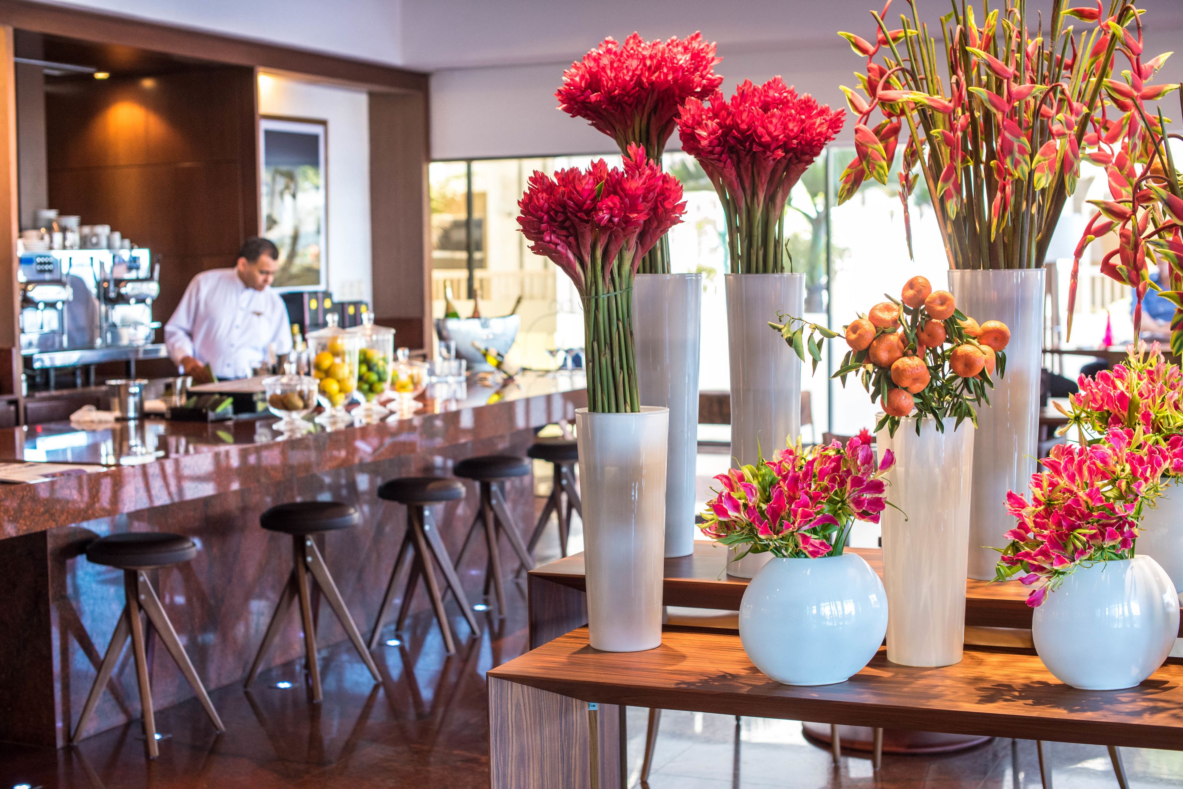 Lobby lounge, beach views, open daily