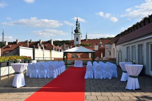 Outdoor wedding area