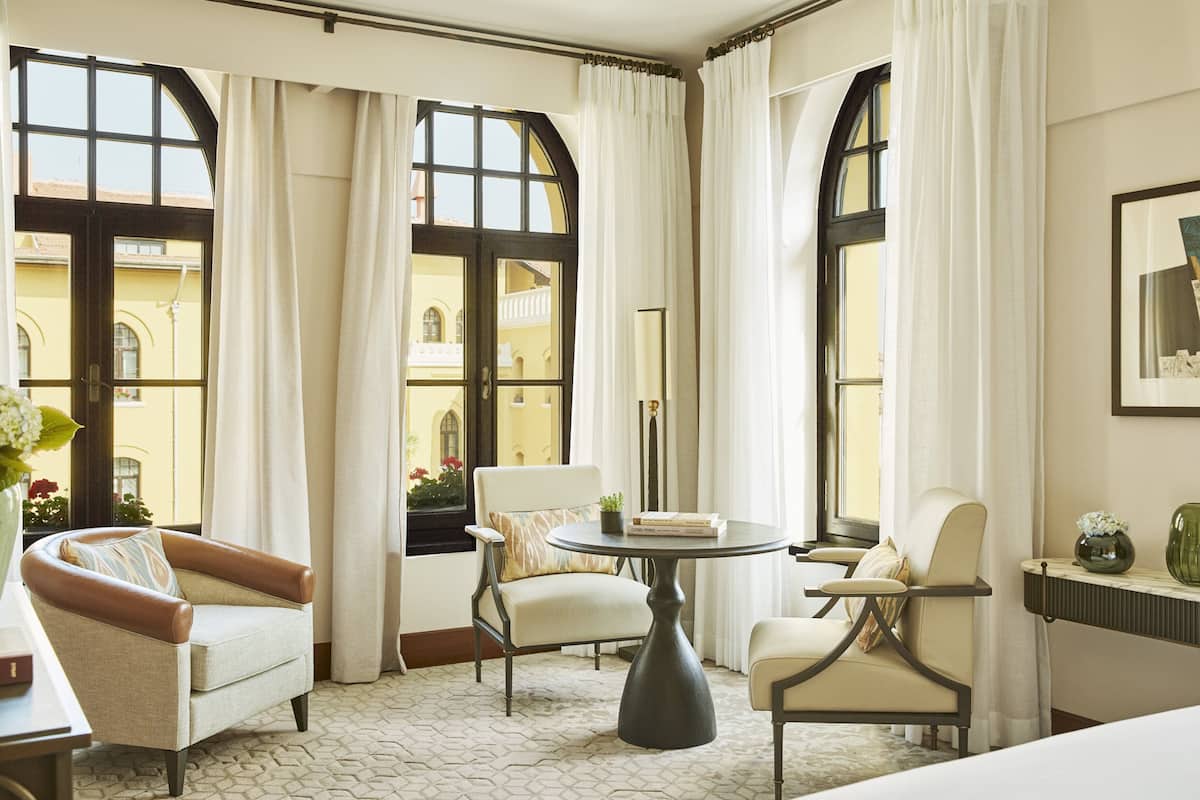 premium bedding, down duvets, minibar, in-room safe