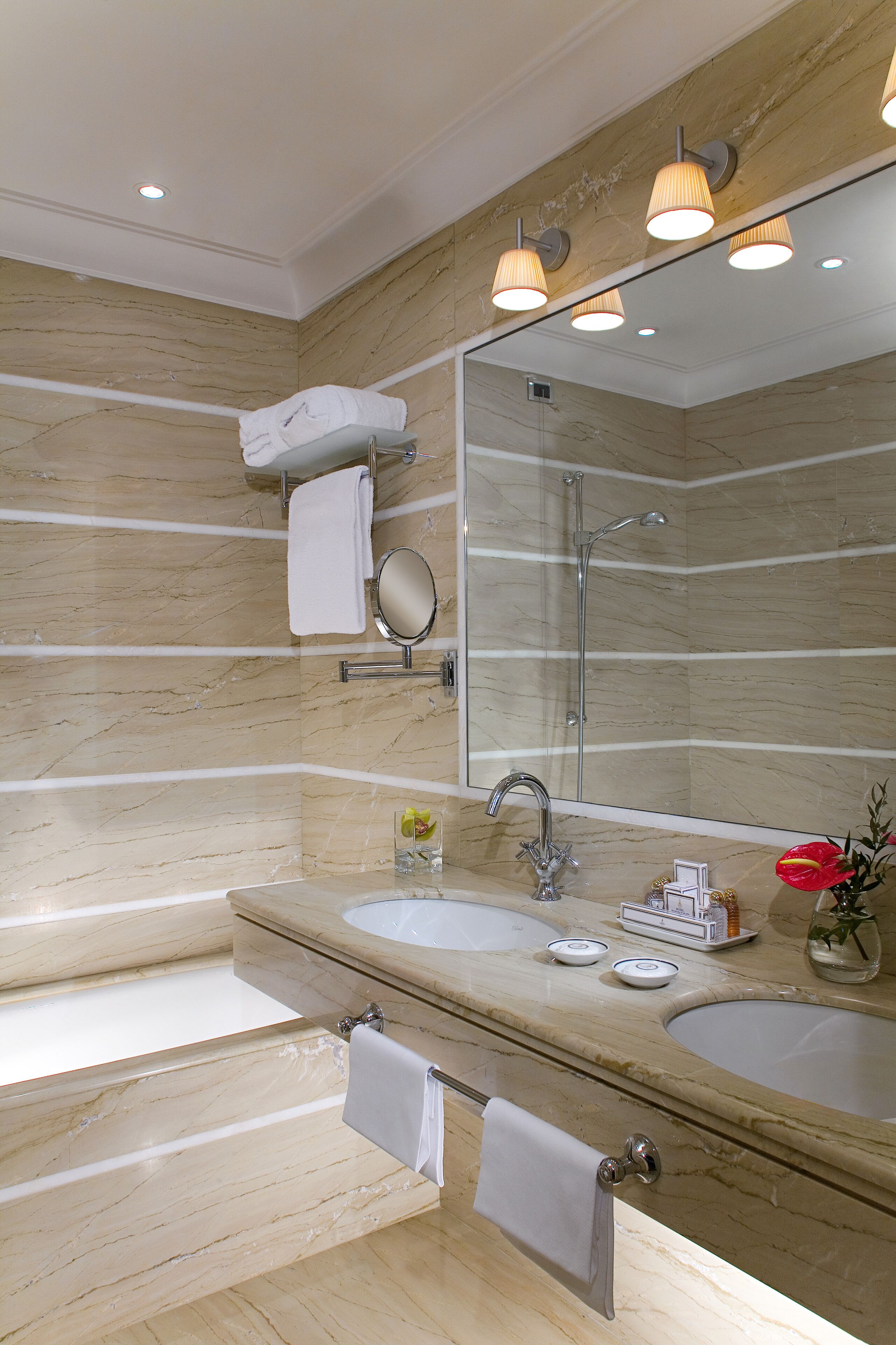 free toiletries, hair dryer, bathrobes, slippers