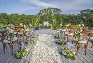 Outdoor wedding area