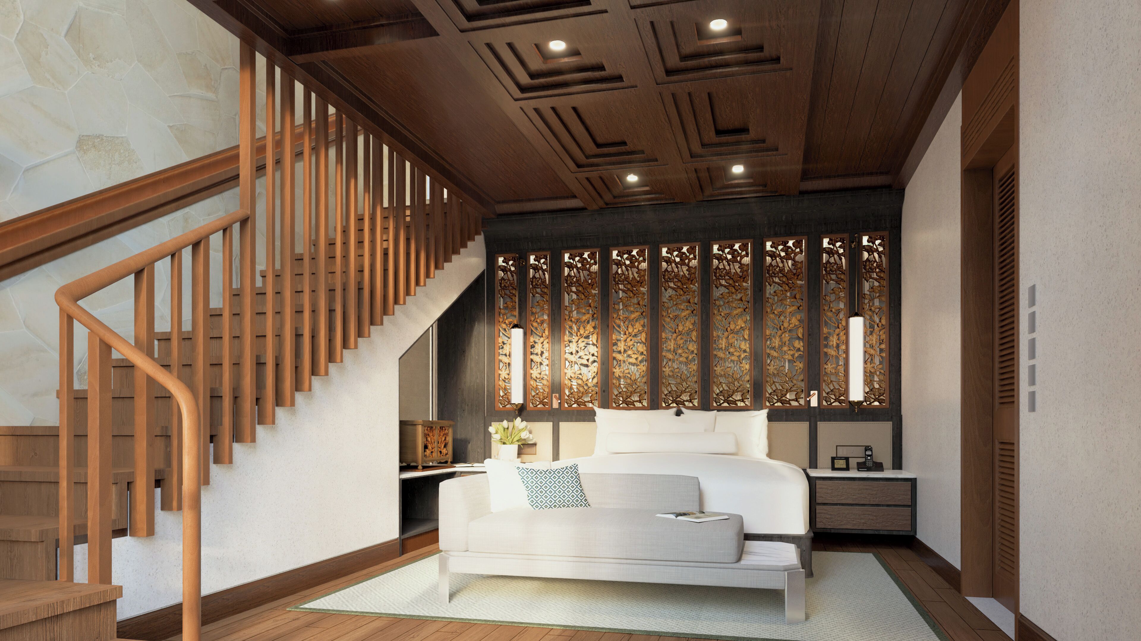 Premier Suite, 1 King Bed (Duplex) | Minibar, in-room safe, desk, blackout drapes