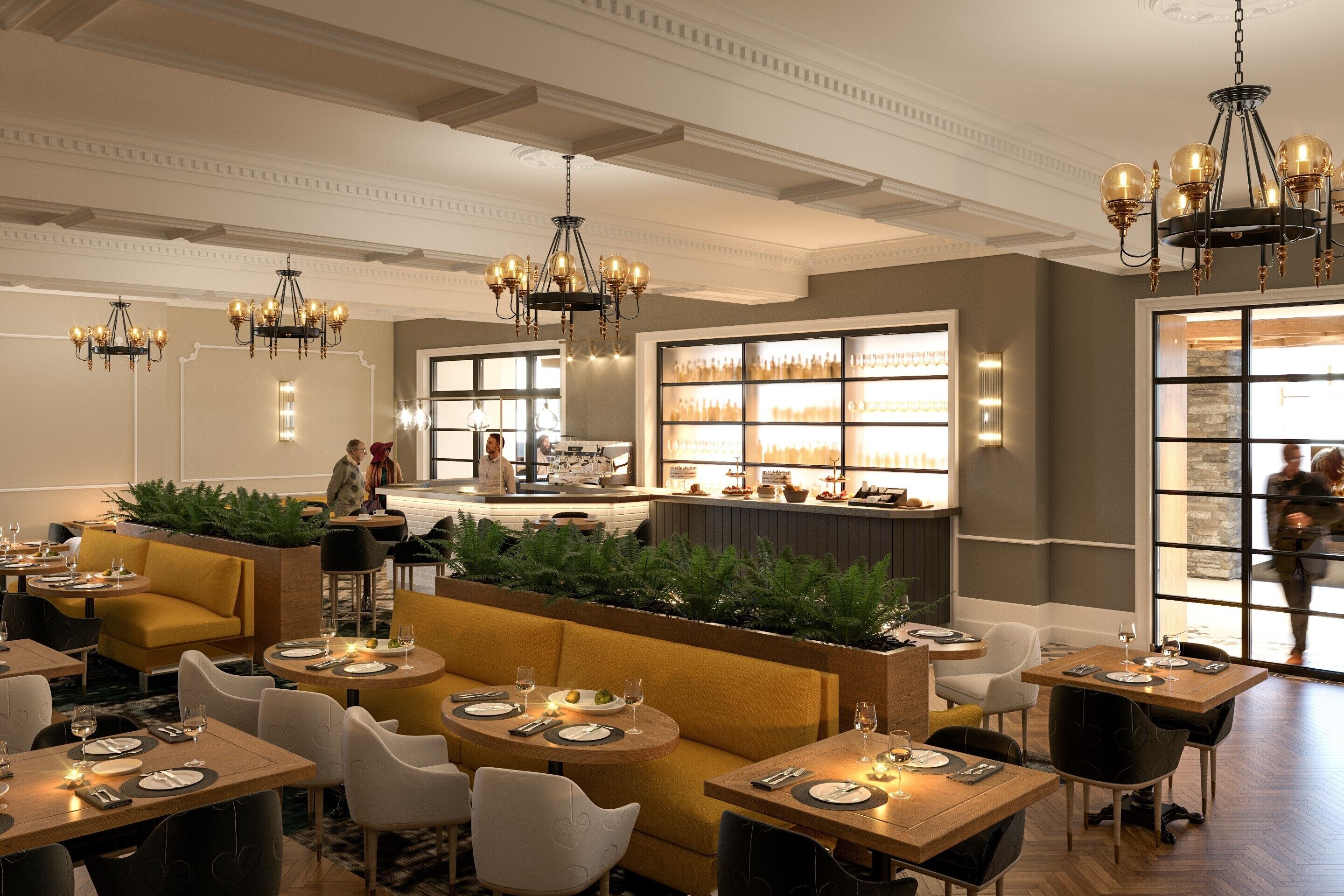 Se sirven desayunos y almuerzos; cocina británica; con vista al jardín