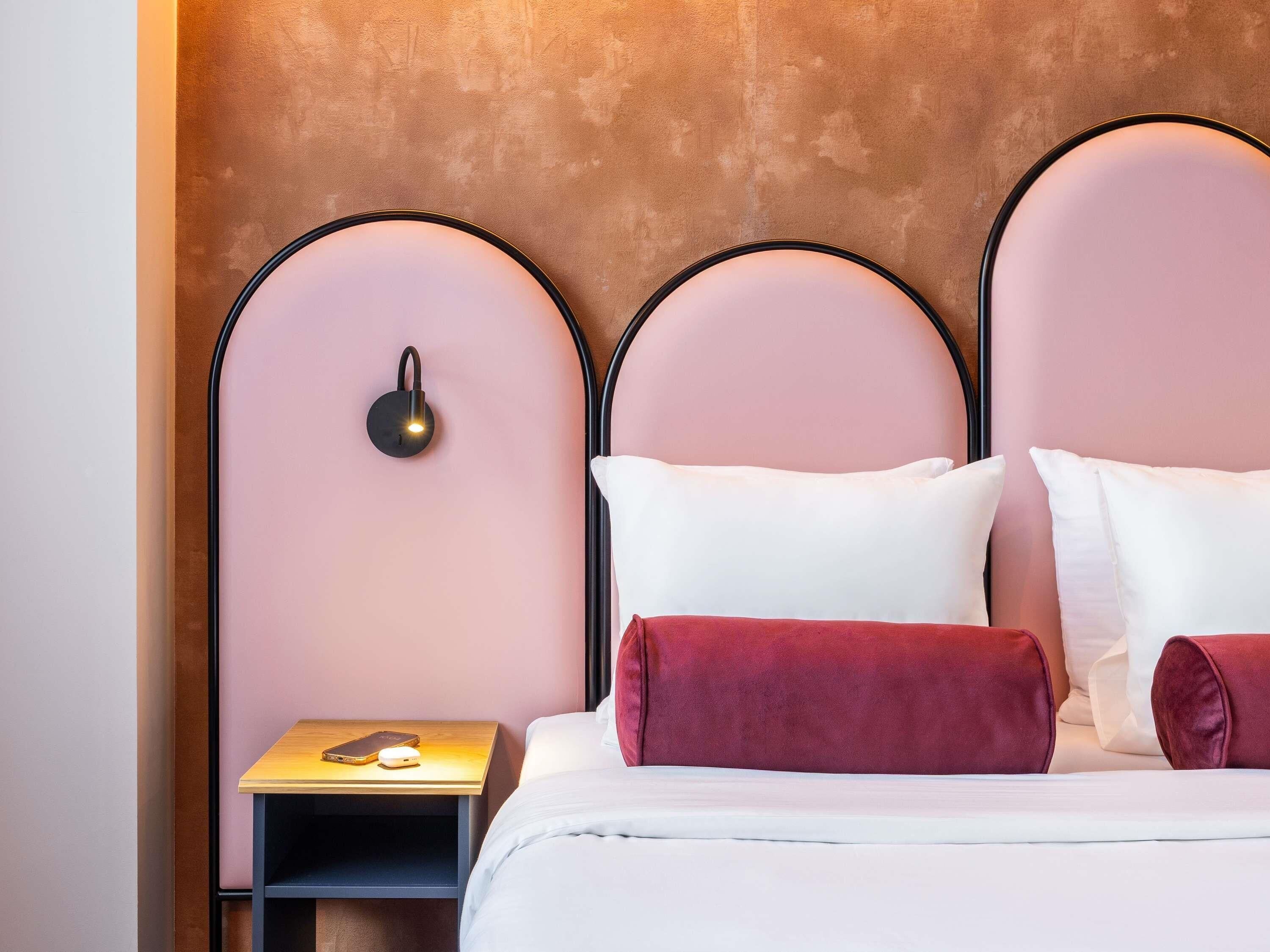 Desk, laptop workspace, blackout drapes, soundproofing