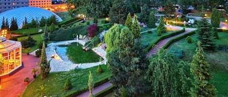 Vue depuis lâhĂ©bergement