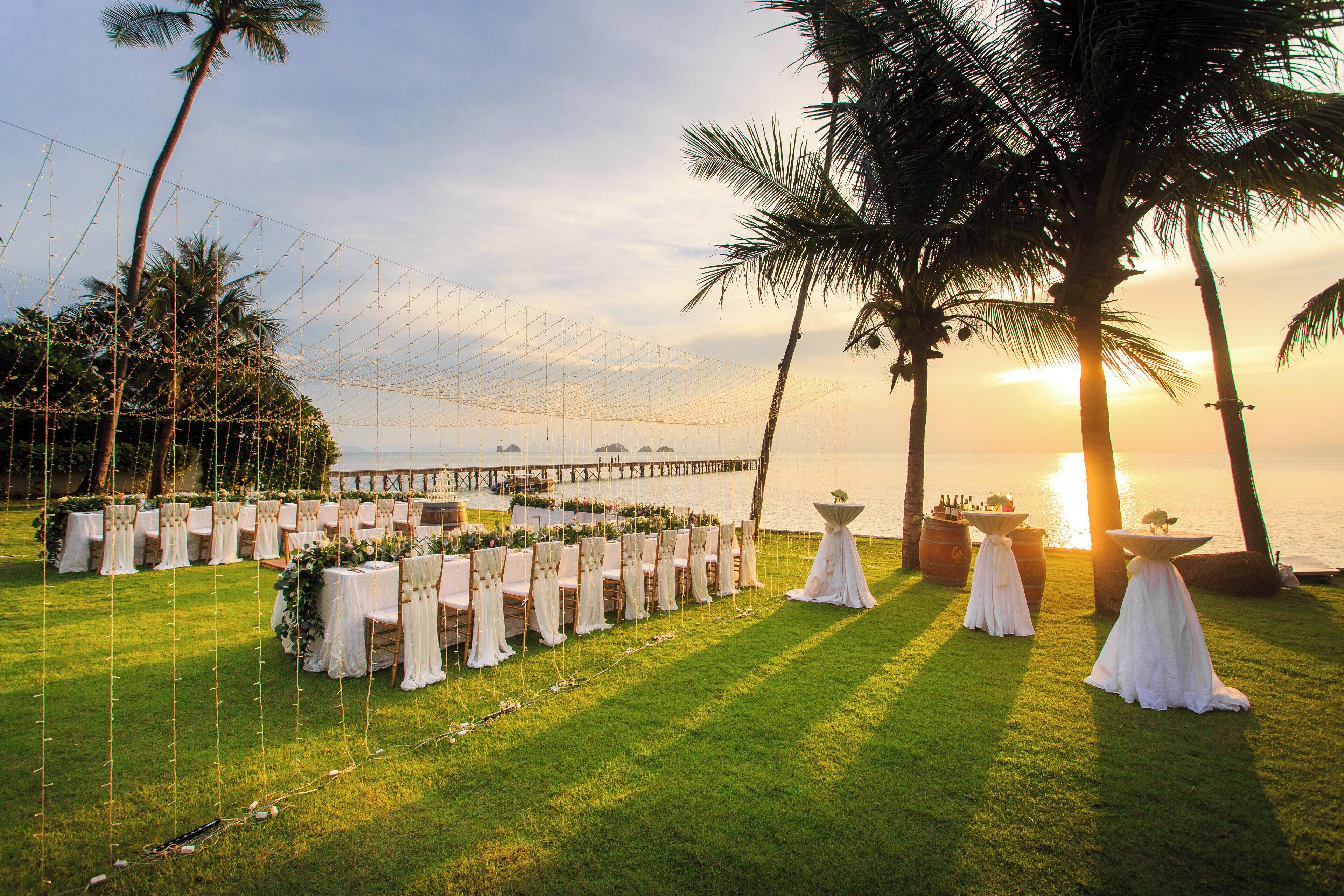 outdoor wedding area