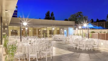 Outdoor wedding area