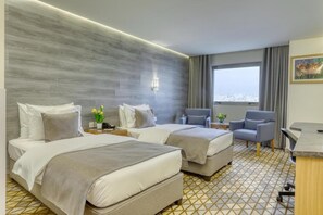 Deluxe Twin Room | Ropa de cama hipoalergénica y minibar 