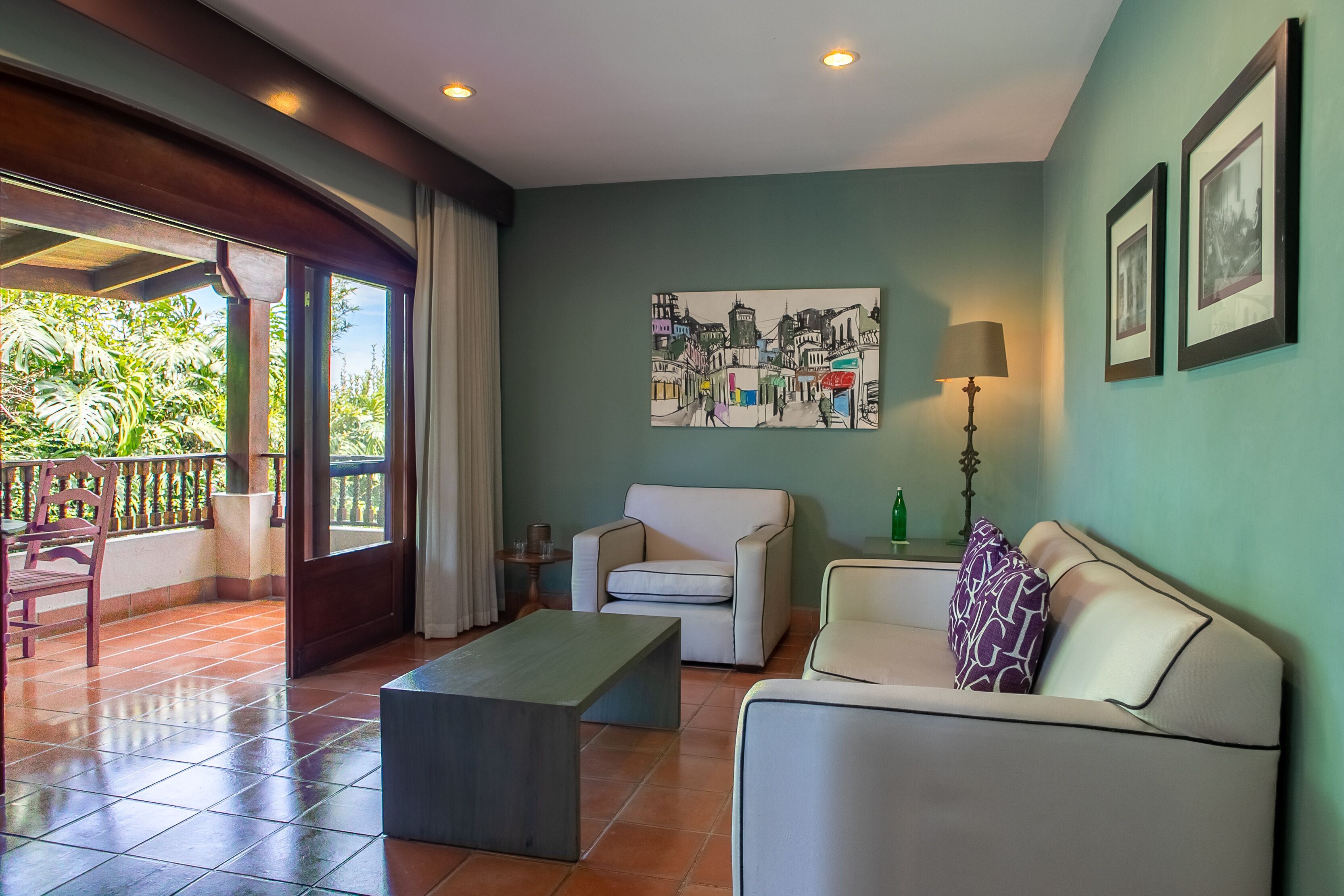 grand suite, 1 king bed with sofa bed, balcony, garden view | garden view