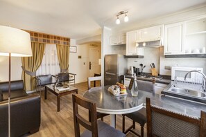 Superior Apartment, 2 Bedrooms | Private kitchen | Microwave, oven, stovetop, coffee/tea maker
