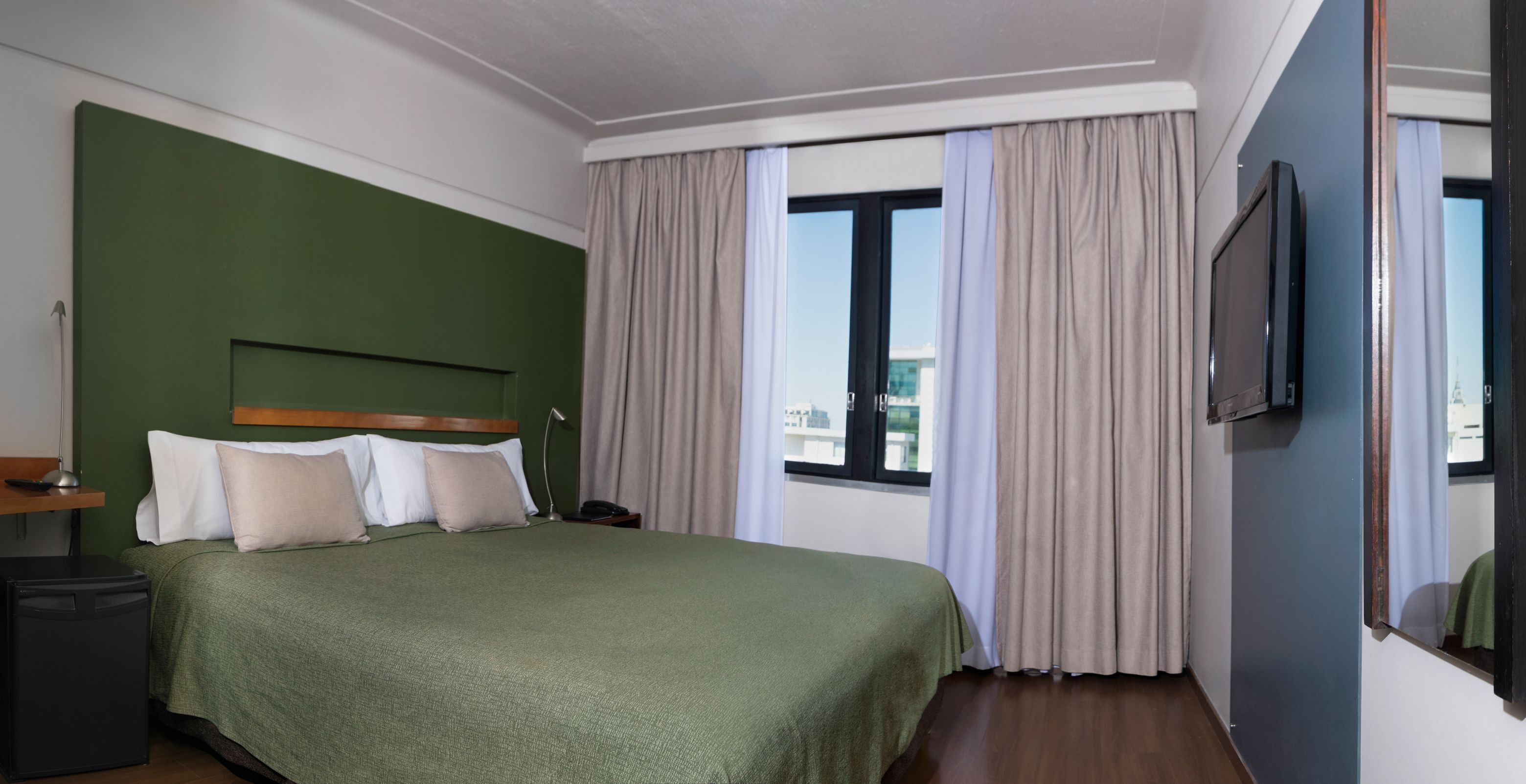 Minibar, in-room safe, desk, blackout curtains