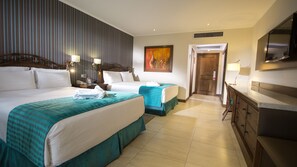 Deluxe Room, 2 Queen Beds | Minibar, in-room safe, desk, laptop workspace
