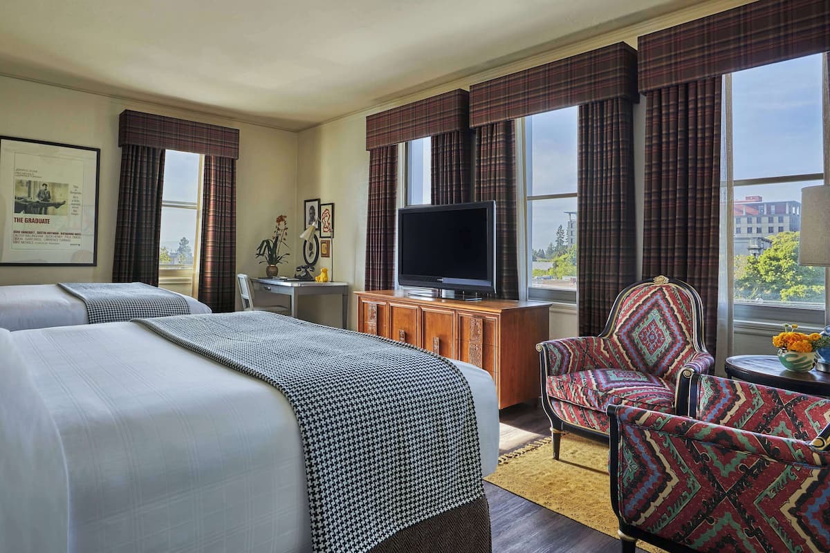 Room, 2 Double Beds (Graduate, Campanile View) | Egyptian cotton sheets, premium bedding, pillowtop beds, in-room safe