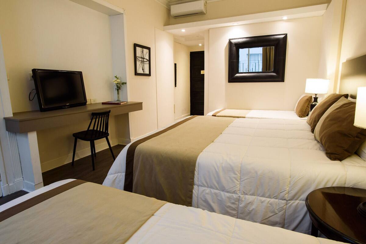 Premium bedding, down duvets, pillow-top beds, in-room safe