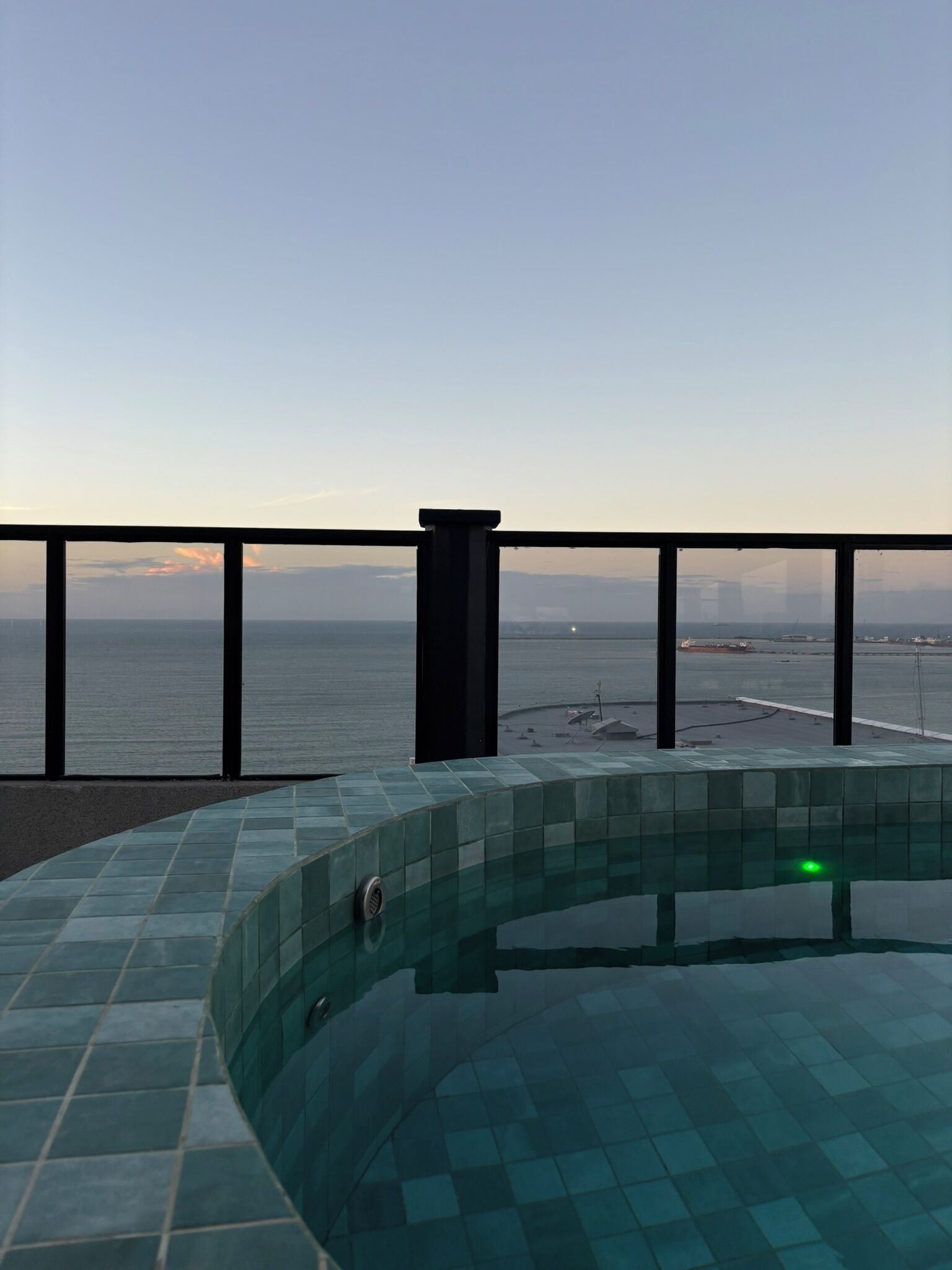 indoor pool, pool loungers