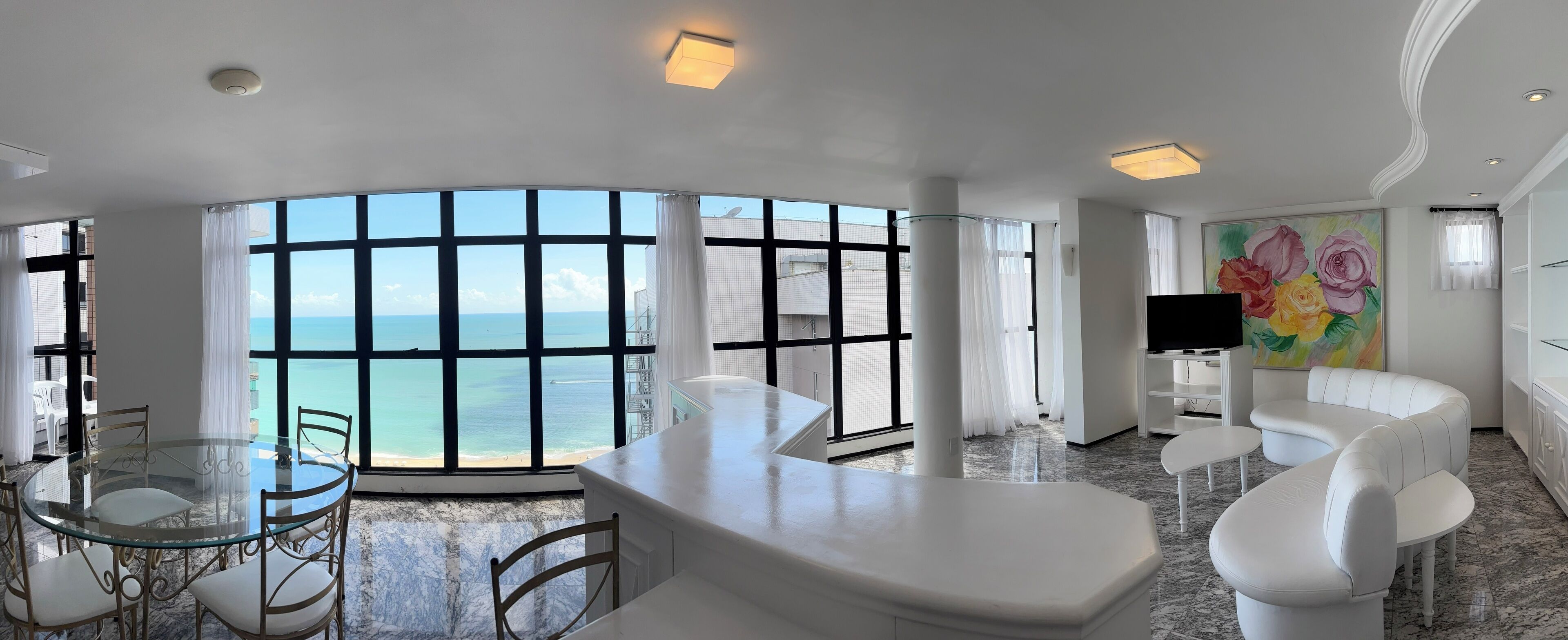 elite apartment | living area | lcd tv